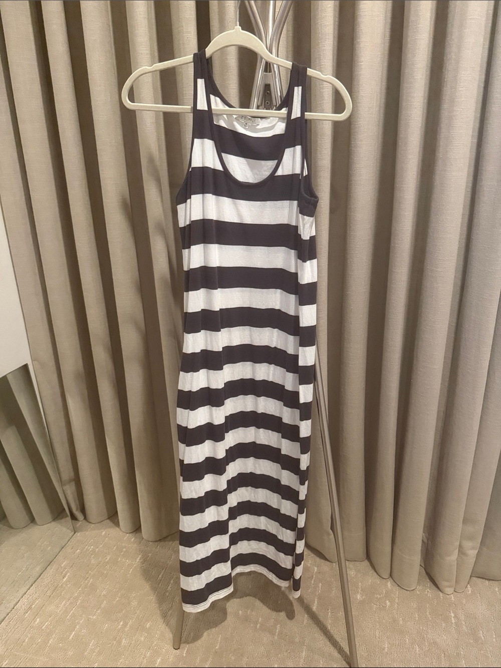 Z Supply Black and White Stripe Racerback Maxi Dress